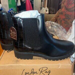 London Rag Stella Black Boots Women’s Size 9 – Chunky Heel Ankle Booties